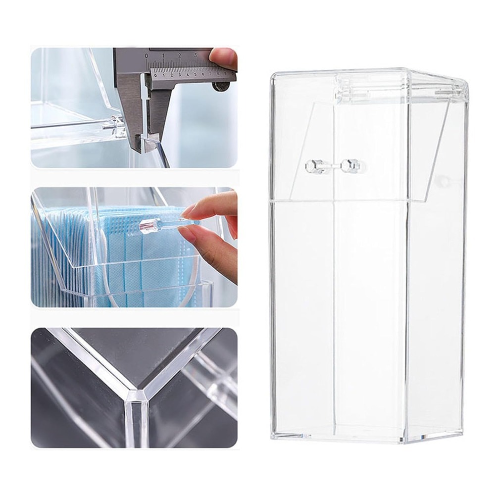Face Mask Storage Box - With Lid Face Mask Dispenser Vertical