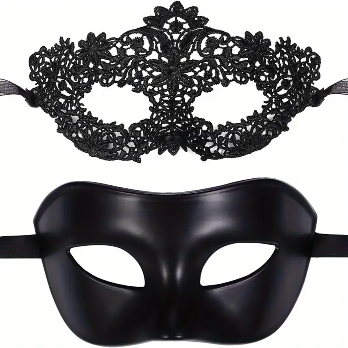 2pcs Hot New Sexy Black Lace M - Black Face Mask Pack 评论和价格