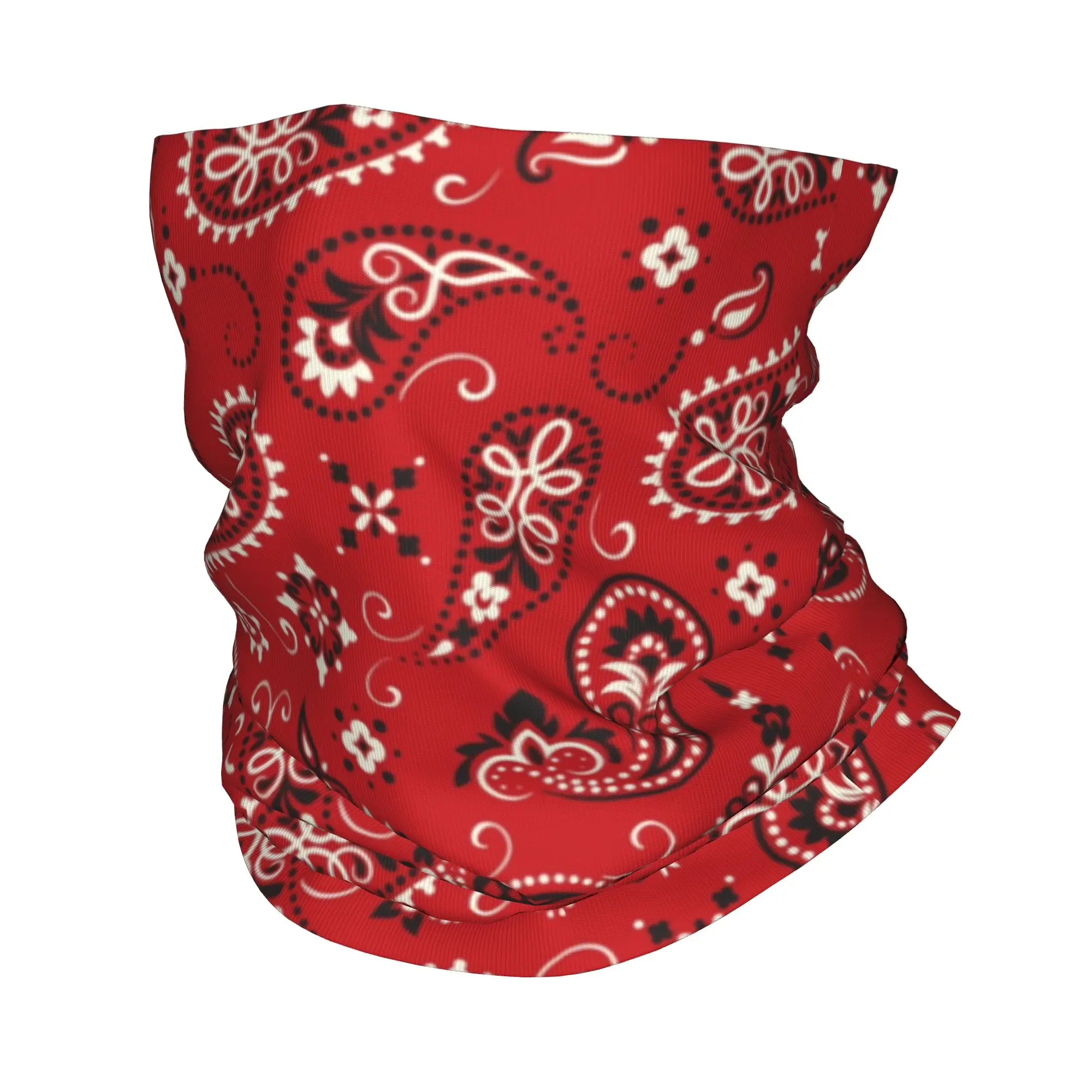New Red Bandana Bandana Neck G - Neck Gaiter Face Cover 评论和价格