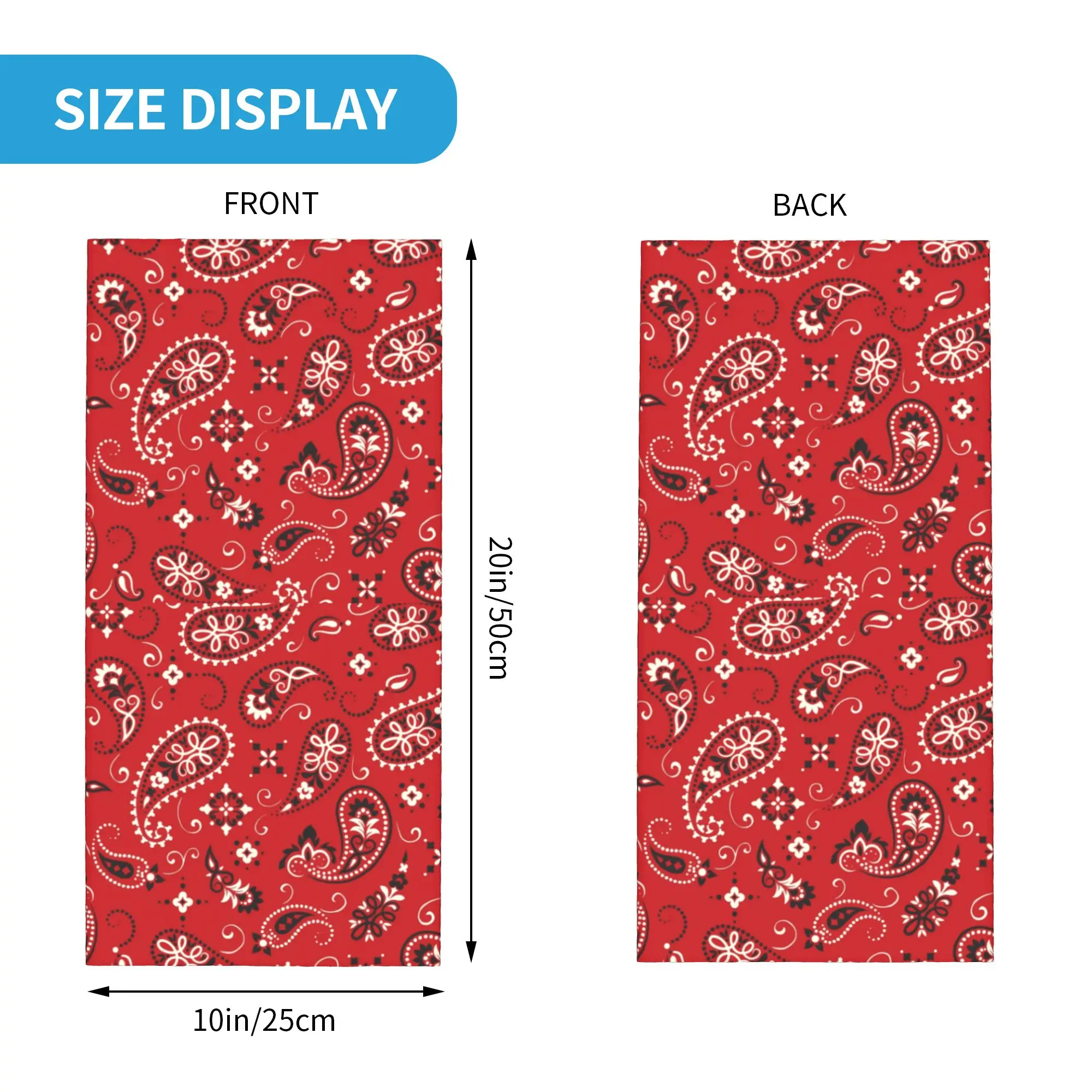 New Red Bandana Bandana Neck G - Neck Gaiter Face Cover 评论和价格