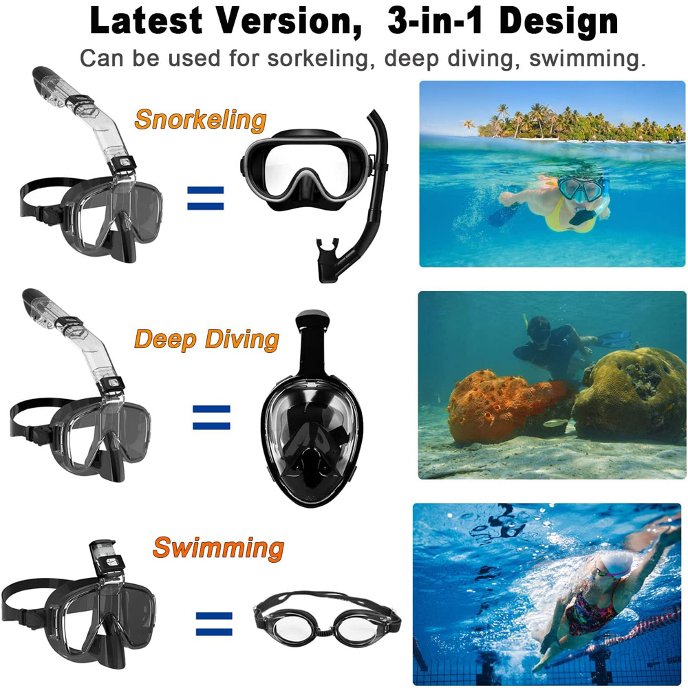Diving Masks Foldable Anti-Fog - Anti Pollution Mask 评论和价格