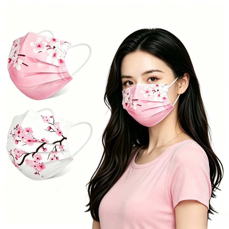 10pcs Floral Star Print Face M - Cloth Face Mask Washable 评论和价格