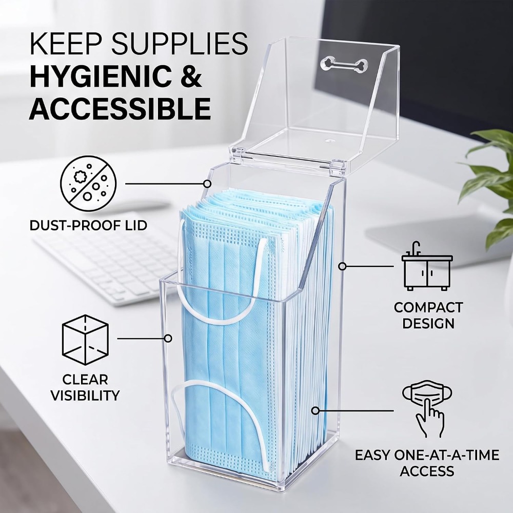 With Lid Face Mask Dispenser V - Face Mask Storage Box 评论和价格
